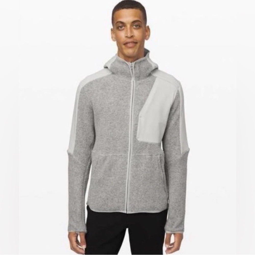 Lululemon Tundra Trek Wool Full Zip Hooded Sweater Jacket Sherpa